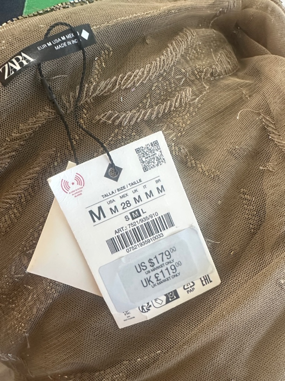 Zara limited edition BEADED SEQUIN KIMONO (missing some beads, check photos) - Picture 6 of 16